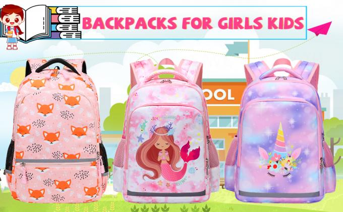 Polyester kinder school rugzak zeemeermin schooltas drie stukken set 0